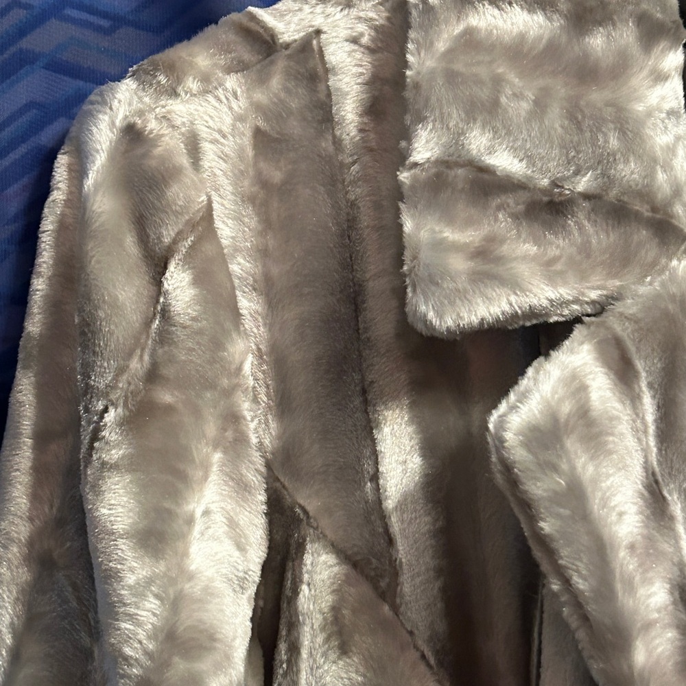 INC Faux Sheared Mink Blazer Sz M